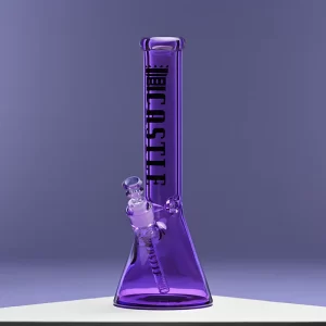 CASTLE GLASSWORKS -  ELECTROPLATE 14" PURPLE