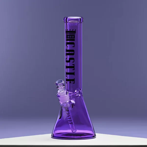 CASTLE GLASSWORKS -  ELECTROPLATE 14" PURPLE