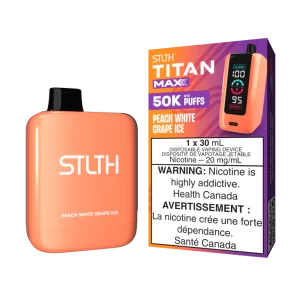 STLTH – TITAN MAX PEACH WHITE GRAPE ICE 50K DISPOSABLE VAPE
