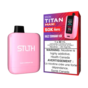 STLTH – TITAN MAX RAZZ CURRANT ICE 50K DISPOSABLE VAPE