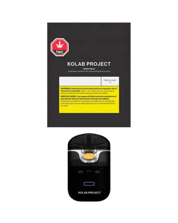 KOLAB PROJECT – GOLDEN PAPAYA LIQUID DIAMONDS AIO DISPOSABLE VAPE 1G