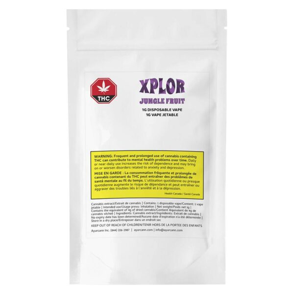XPLOR - JUNGLE FRUIT 1G INDICA DISPOSABLE VAPE