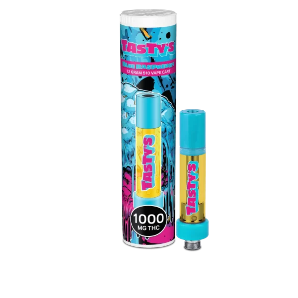 TASTY'S - BLUE RASPBERRY 510 VAPE CART 1.2G HYBRID