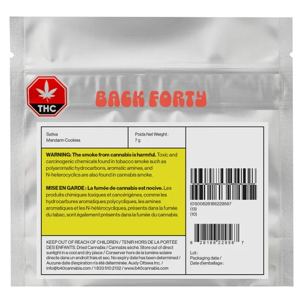 BACK FORTY - MANDARIN COOKIES 7G SATIVA