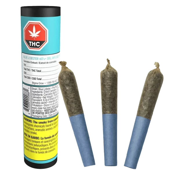 BLUE LOBSTER 60'S+ DBL INFUSED PR3X0.5G HYBRID