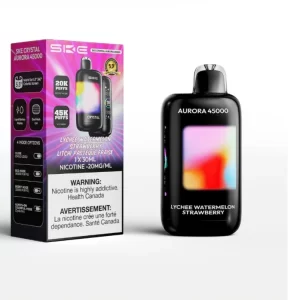 SKE – CRYSTAL AURORA 45000 LYCHEE WATERMELON STRAWBERRYDISPOSABLE NICOTINE VAPE