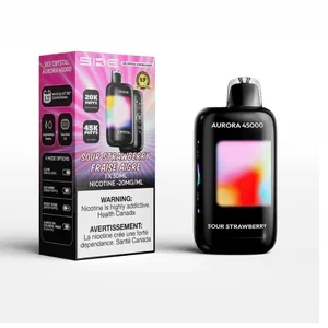 SKE – CRYSTAL AURORA 45000 SOUR STRAWBERRY DISPOSABLE NICOTINE VAPE