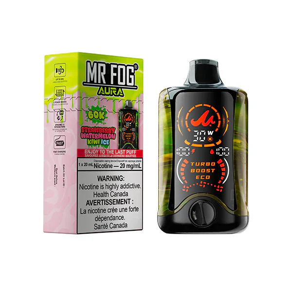 MR FOG AURA 60K - STRAWBERRY WATERMELON KIWI ICE DISPOABLE VAPE