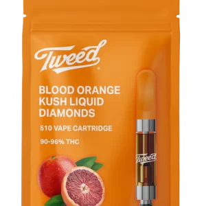 TWEED - BLOOD ORANGE KUSH LIQUID DIAMONDS 510 VAPE CART 0.95G HYBRID