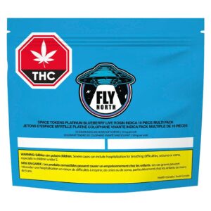 FLY NORTH - SPACE TOKENS PLATINUM BLUEBERRY LIVE ROSIN CHEWS INDICA MULTIPACK