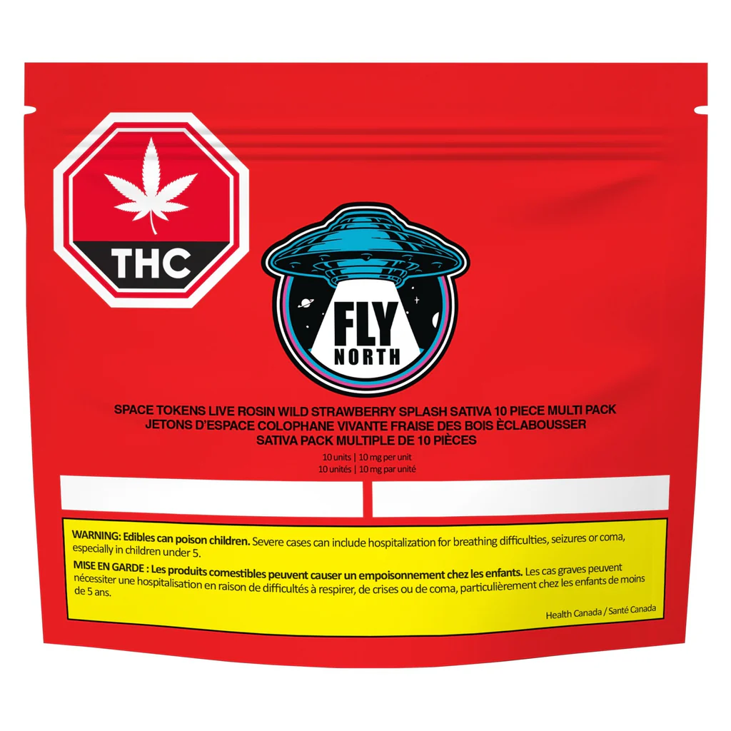 FLY NORTH – SPACE TOKENS WILD STRAWBERRY LIVE ROSIN CHEWS SATIVA MULTIPACK