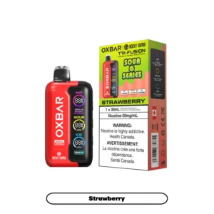 ROCKY VAPOR - OXBAR SOUR G STRAWBERRY 30ML DISPOSABLE NICOTINE VAPE