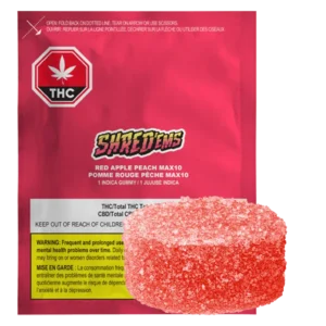 SHRED'EMS - RED APPLE PEACH MAX10 GUMMY INDICA