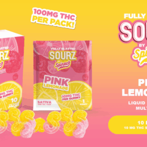 Sourz by Spinach - PINK LEMONADE Gummies 10X5G SATIVA