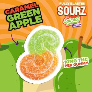 Spinach - Sourz CARAMEL GREEN APPLE THC 1X5G SATIVA
