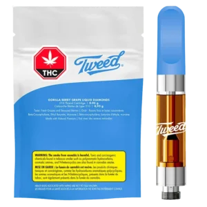 TWEED - GORILLA BERRY GRAPE LIQUID DIAMONDS 510 VAPE CART 0.95G INDICA