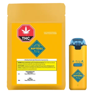 RIPTIDES - PEACH X MELON 2X0.5G CHAMBER THC DISPOSABLE VAPE HYBRID