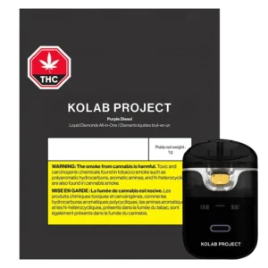 KOLAB PROJECT - PURPLE DIESEL LIQ DIAMONDS VAPE CART 1G HYBRID
