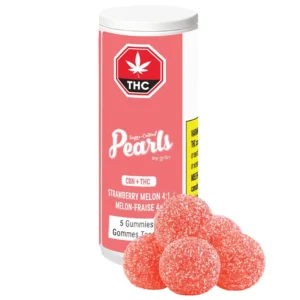 PEARLS BY GRON – STRAWBERRY MELON 4:1 CBN:THC GUMMIES